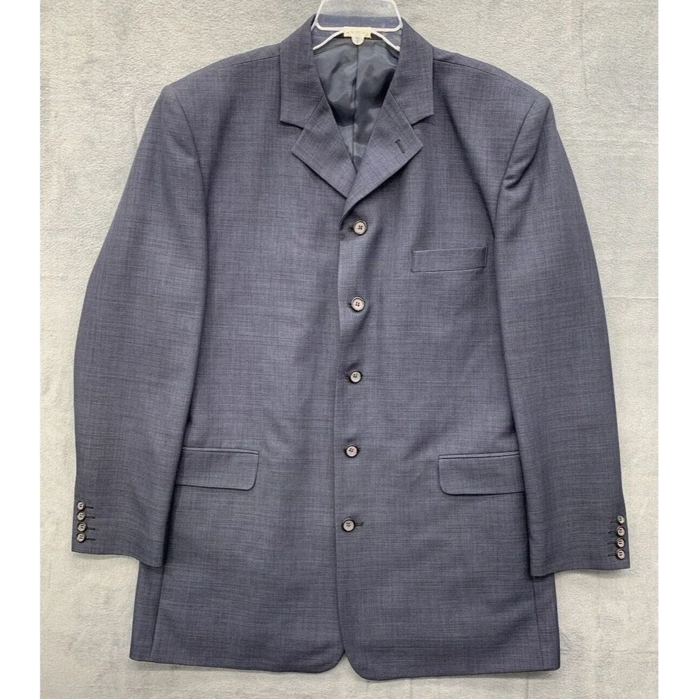 Alberto Celini Blazer 44L Men Single Breasted Gray Modern Contemporary Church